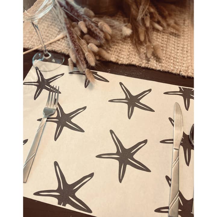 Starfish | Paper Placemats set of 25 for wholesale by Red Barn Canvas