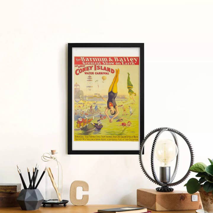 The Curious Desk - Wholesale Poster - The Barnum & Bailey Greatest Show On Earth The Great Coney Island Water Carnival Vintage Travel Poster Print 2