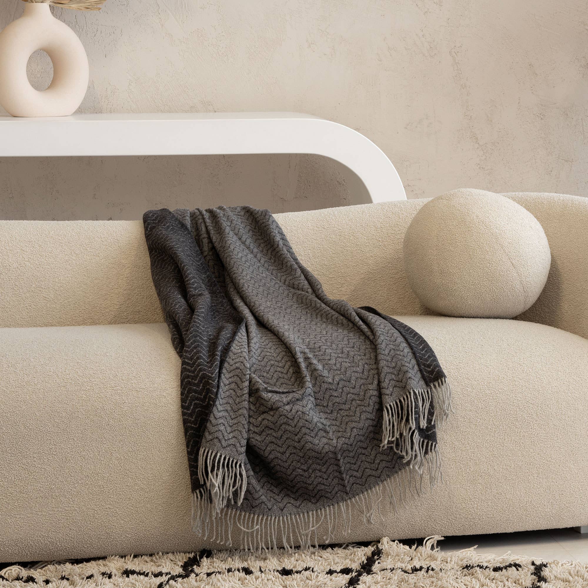 Grigio Coperta Verona in cashmere e lana Merino in vendita all'ingrosso su Faire1