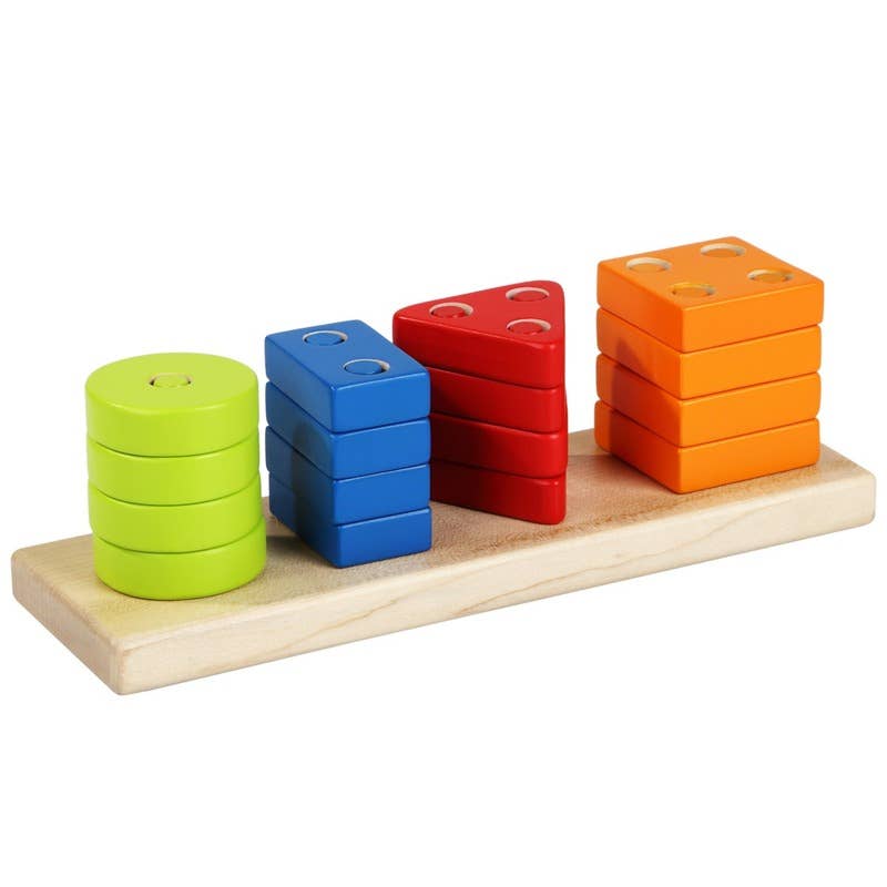 Wooden Toys – Großhandel Holzspielzeug – Kinder – Lernspielzeug aus Holz mit geometrischem Muster2