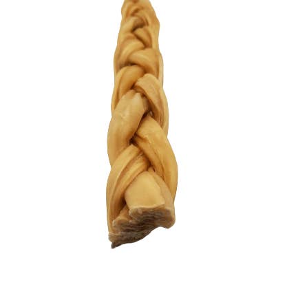 Dibo Pet Foods - Wholesale Pet Treats - Dog - Braided Beef Collagen Stick Natural - 12"5