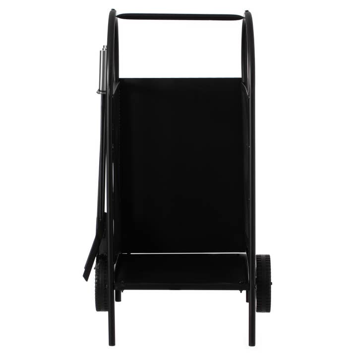 Quickway Imports - Wholesale Fire Pit - Indoor and Outdoor Patio Iron Firewood Log Cart with Wheels7