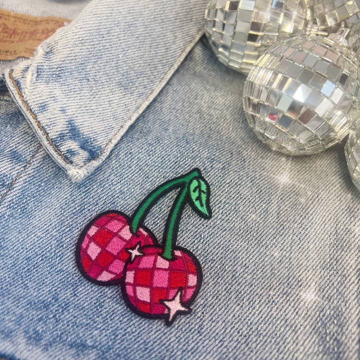 Disco Ball Cherries Patch for wholesale by Wildflower + Co.