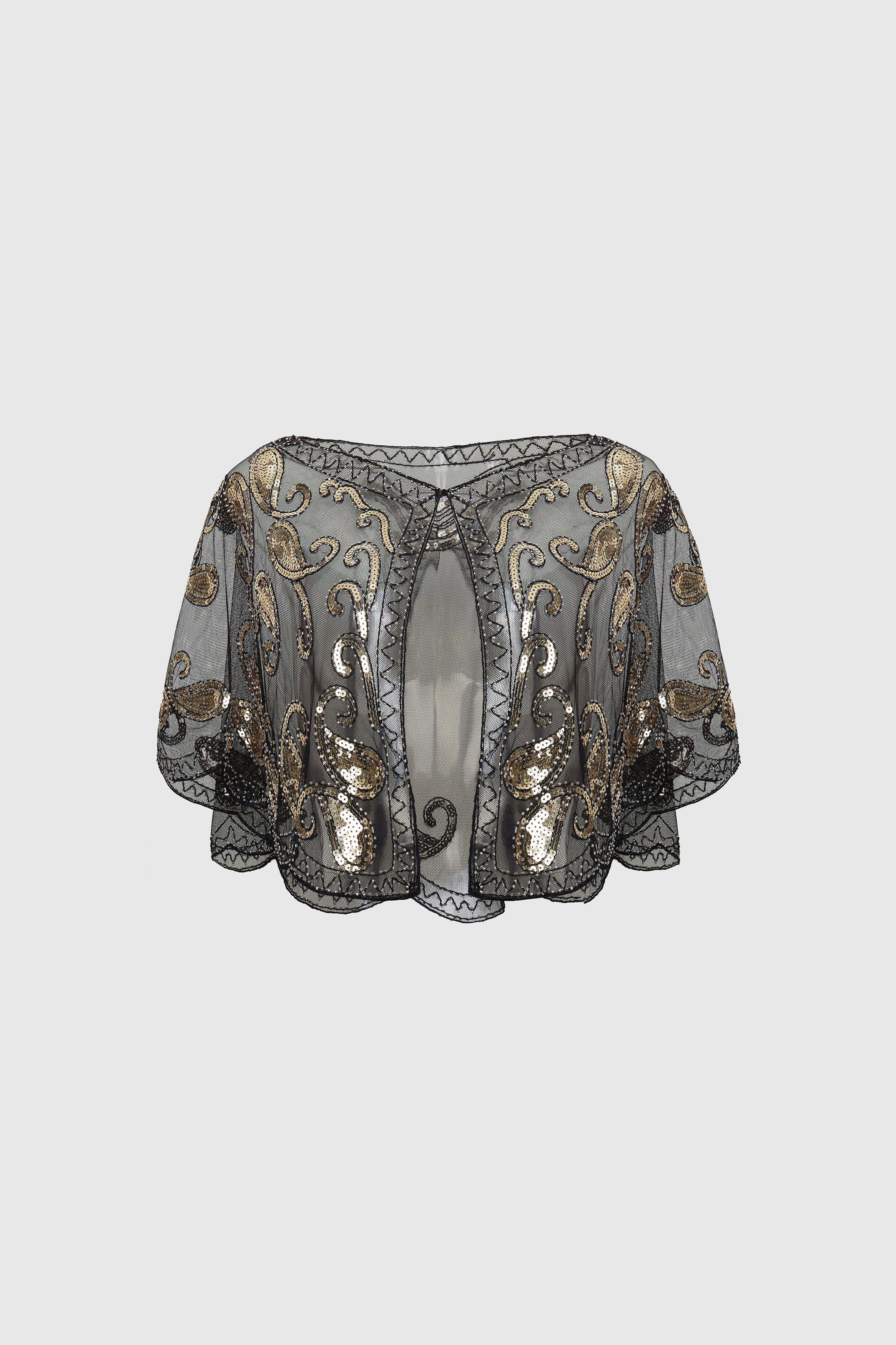 BABEYOND - Wholesale Wrap - Women's - 1920s Sequin Beaded Gatsby Shawl0