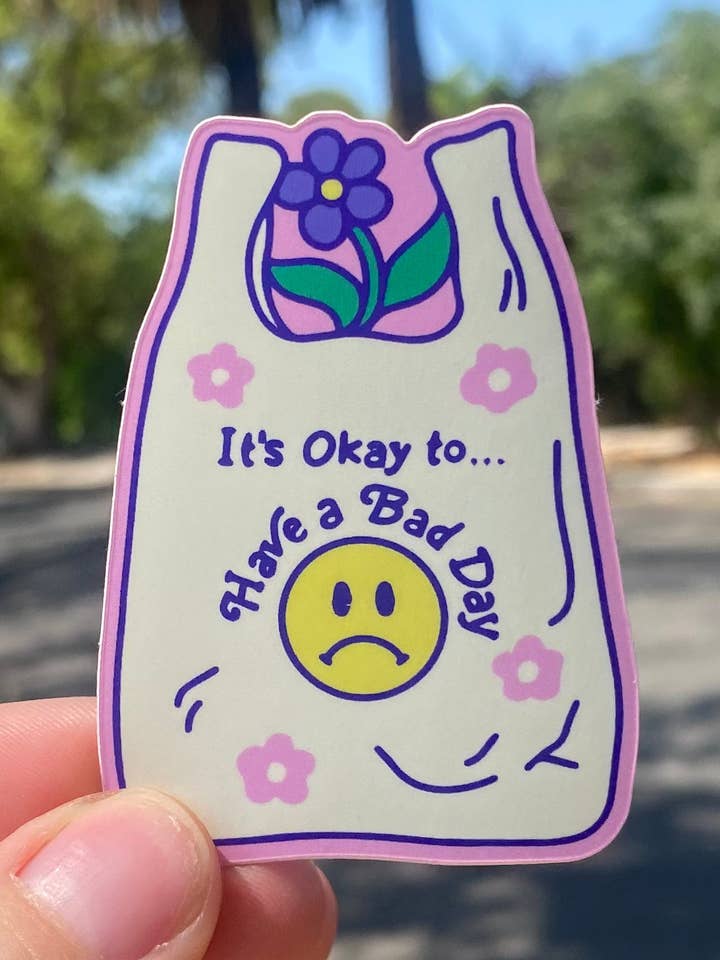 Bad Day Bag Sticker for wholesale by Kira Cyan
