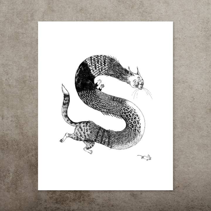 Stupid Animal Shop - Wholesale Art Print - Cattywampus 8x10" Print