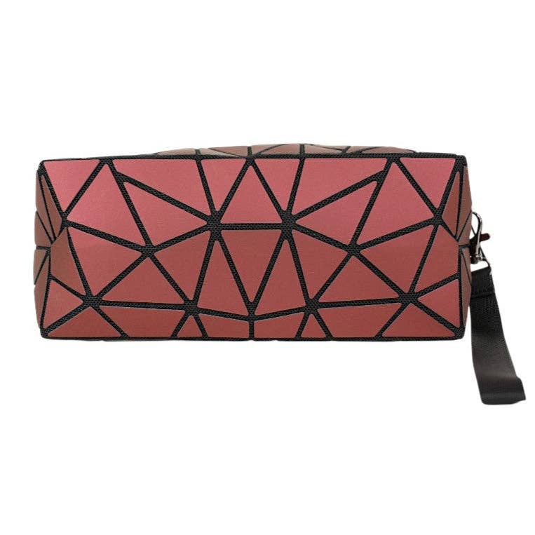 ASSORTED Geometric Triangle Pattern Makeup Pouch JB5526-14. (12PC) for wholesale on Faire22