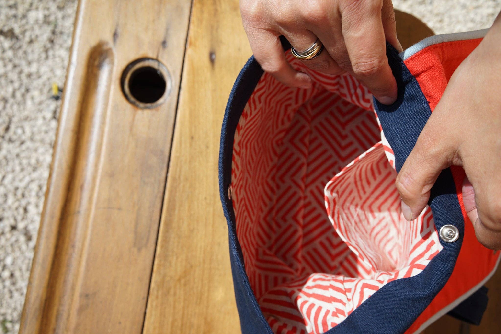 Family Impact Stories - Wholesale Backpack - Kids - Child's backpack rectangle red / navy blue3