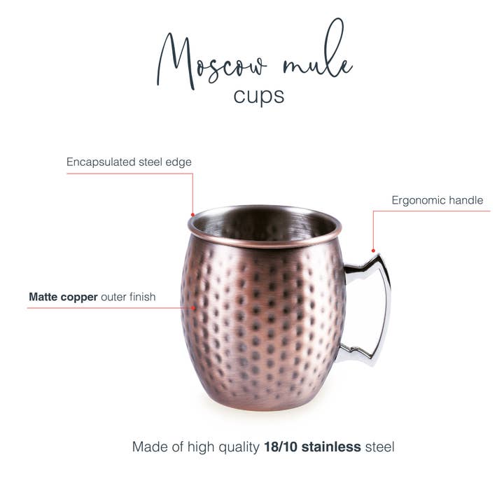 LACOR MENAJE PROFESIONAL S.L. - Wholesale Cocktail/Liquor Glass - Moscow Mule Mug 550ml3