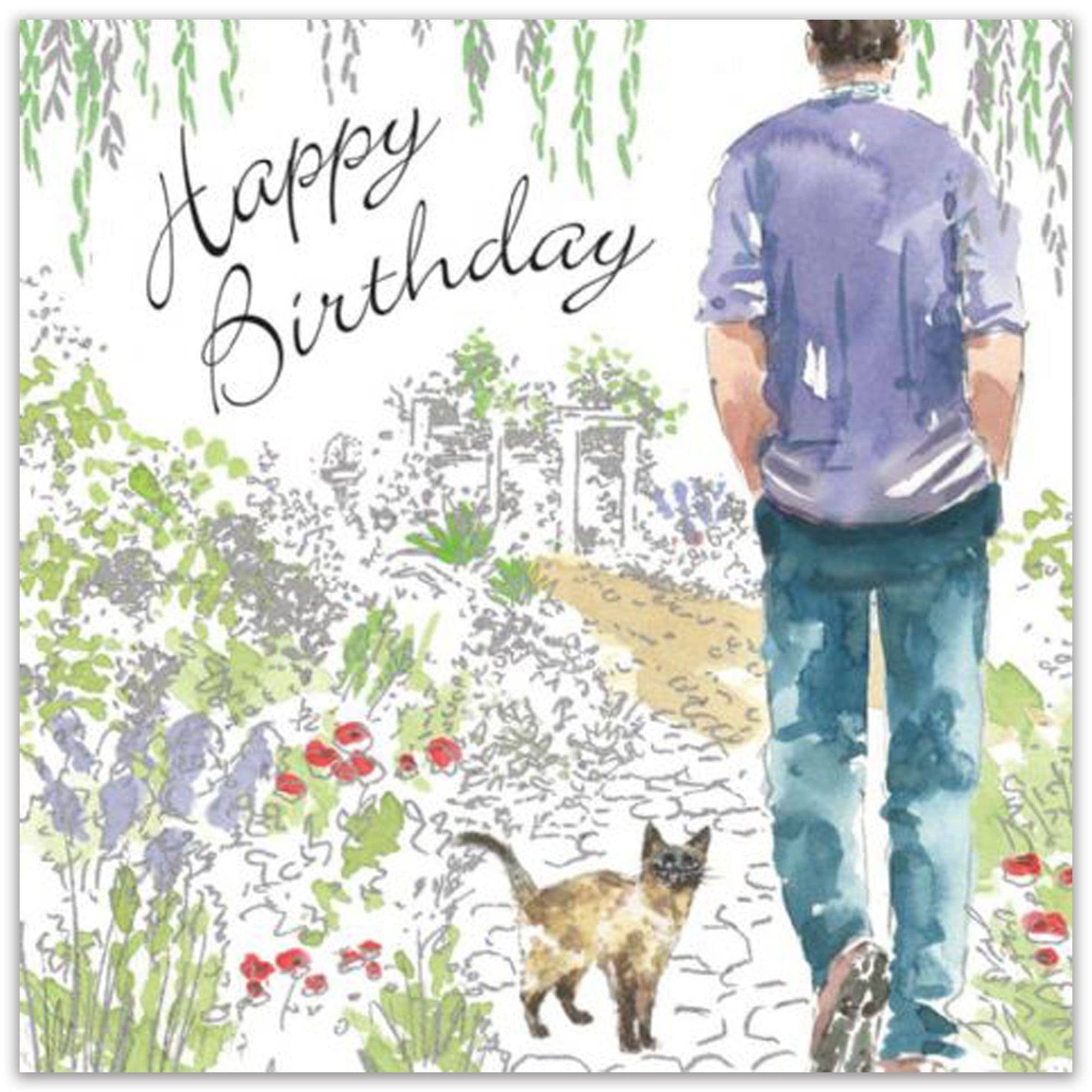 Twizler Ltd – postal de parabéns por atacado – Gato - cartão de aniversário masculino1