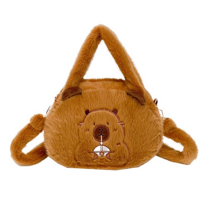 CapyFun – wholesale Axelväska - Dam – Capybara Plysch Crossbody Väska Handväska Söt Fluffig Mode