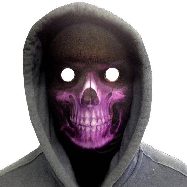 FACE SKINZ - Grim Reaper - Purple Face Mask for wholesale by Wild Star Hearts