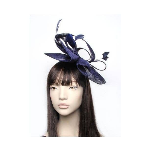 Inca UK - Wholesale Fascinator Hat - Women's - Style Amelia. Large Navy Fascinator On An Aliceband.