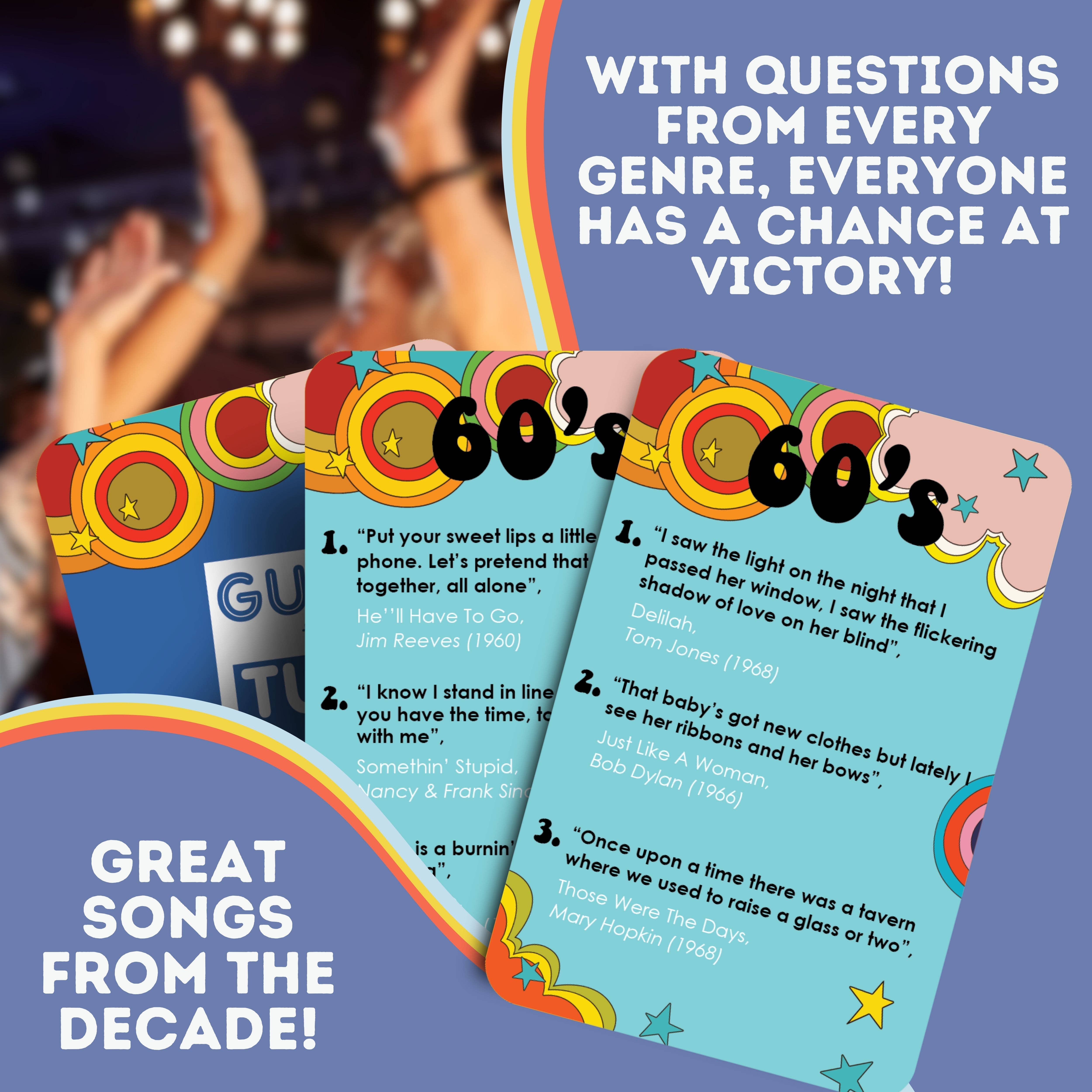 Boxer Gifts - Wholesale Card Game - Sixties Guess That Tune - Music Quiz Family/Party Card Game4