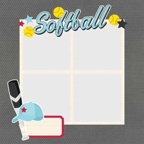Simple Stories - Wholesale Craft Supplies - Simple Pages Page Pieces - Softball2