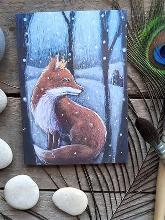 Reynard Greetings card for wholesale by Hannah Willow Art