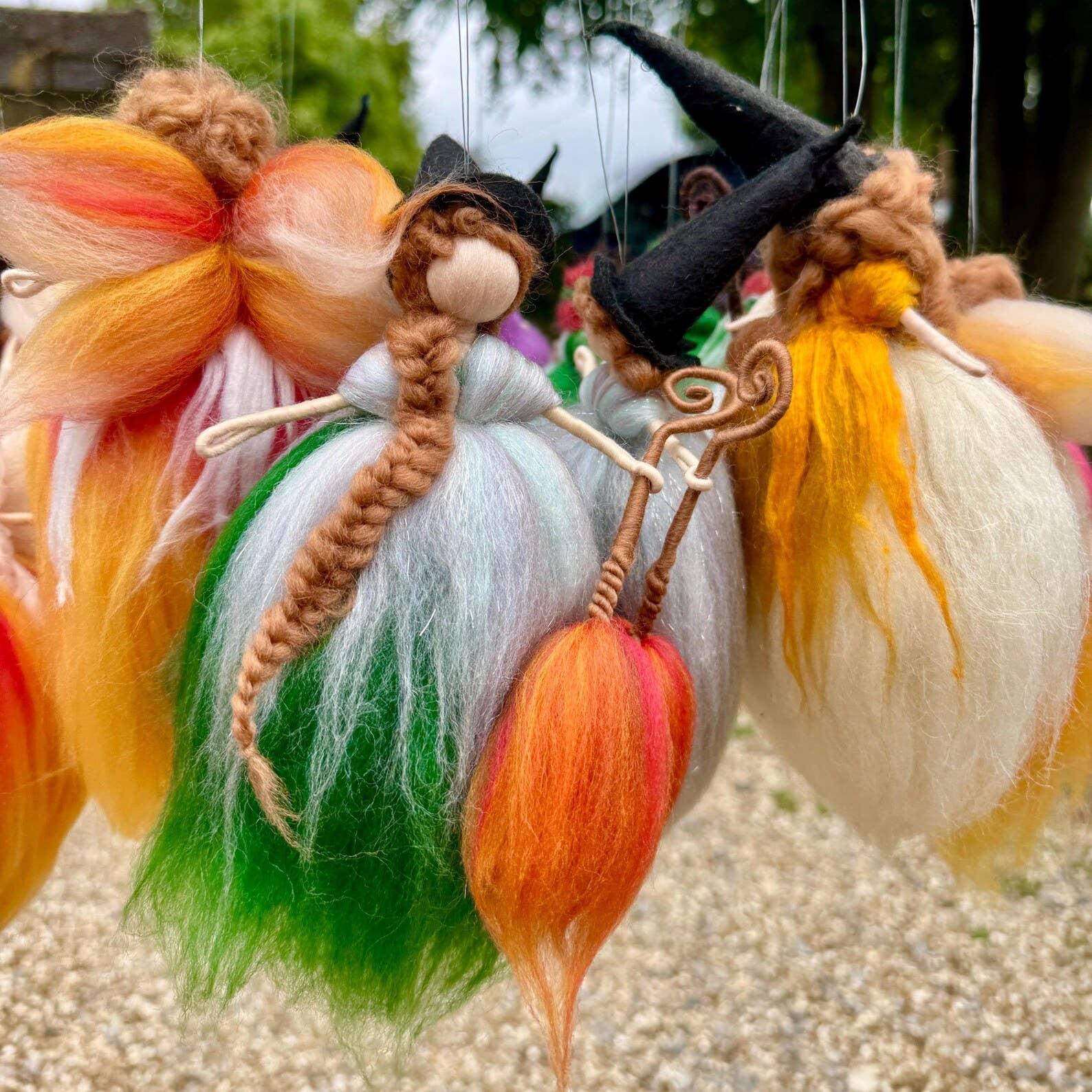 Elf Kendal Hippies - Wholesale Ornament - Valentines witch felted by Lito Shen Waldorf witch handmade2