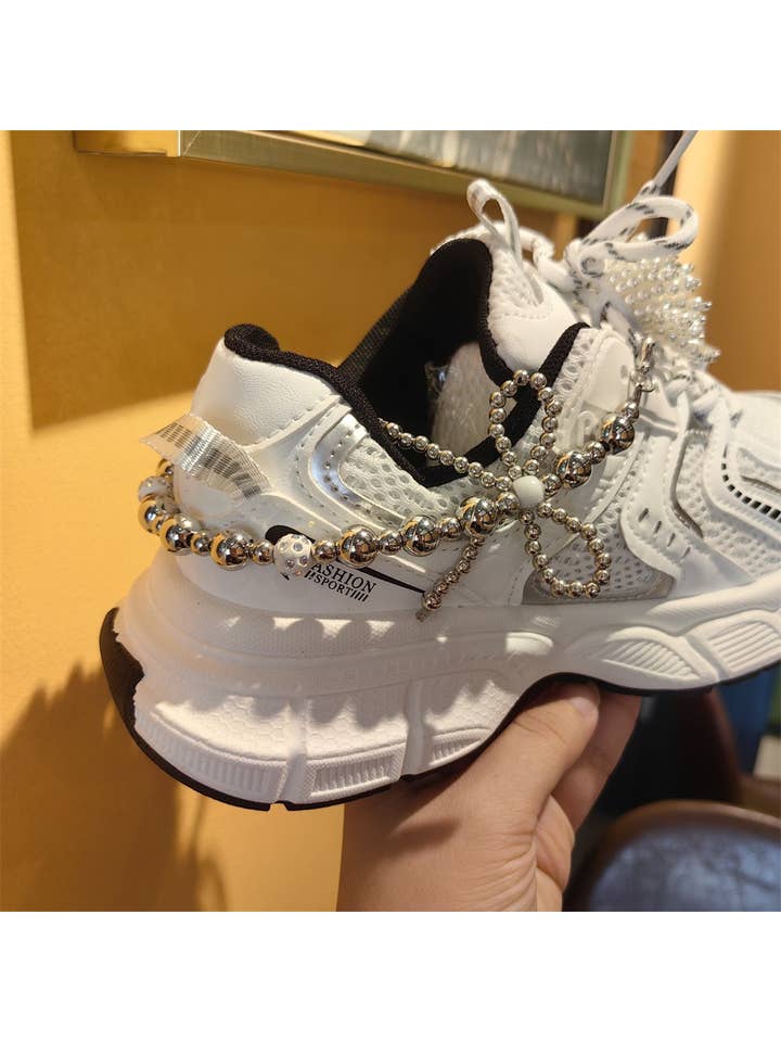 Silver CLASSIC PEARL SHOE CHARM | 40SD103 for wholesale on Faire1