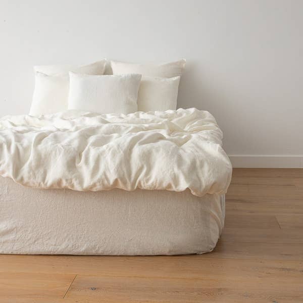LinenMe - Wholesale Bedding Pillowcase/Sham - Linen Pillow Case Off White Crushed2