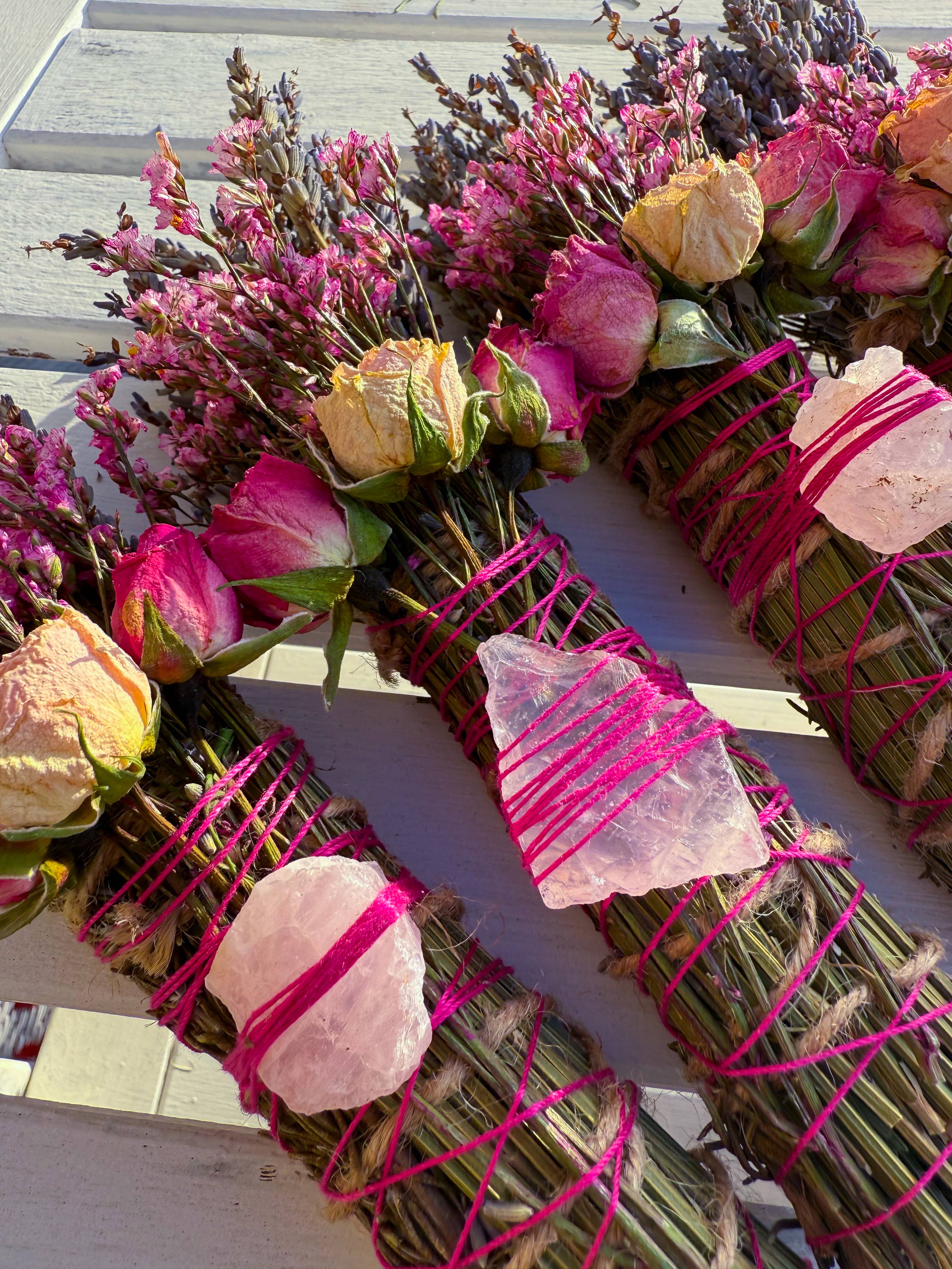 CharlieHaze - Wholesale Sage Bundle - Rose Quartz, Rosemary, Sage, and Lavender Smudge Stick14