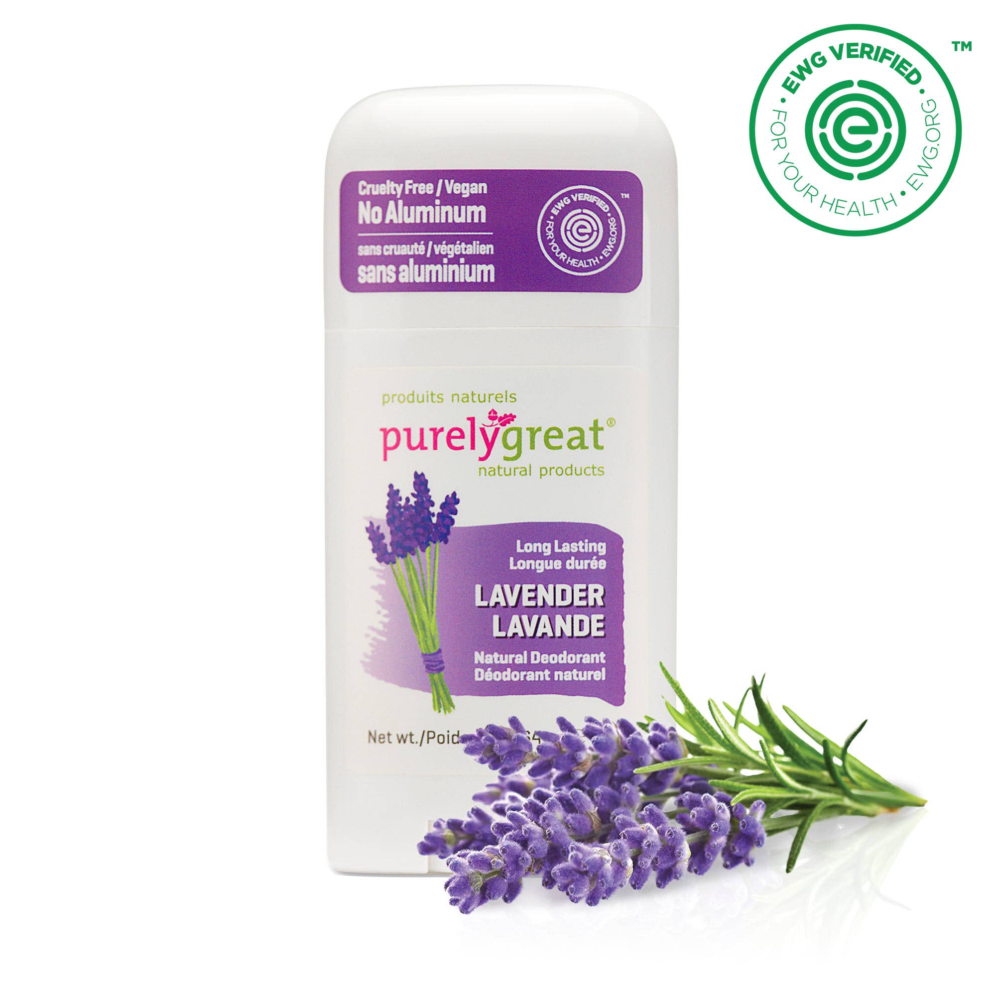 Purelygreat Natural Deodorants - Wholesale Deodorant - Unisex - Purelygreat Stick Deodorant - Lavender