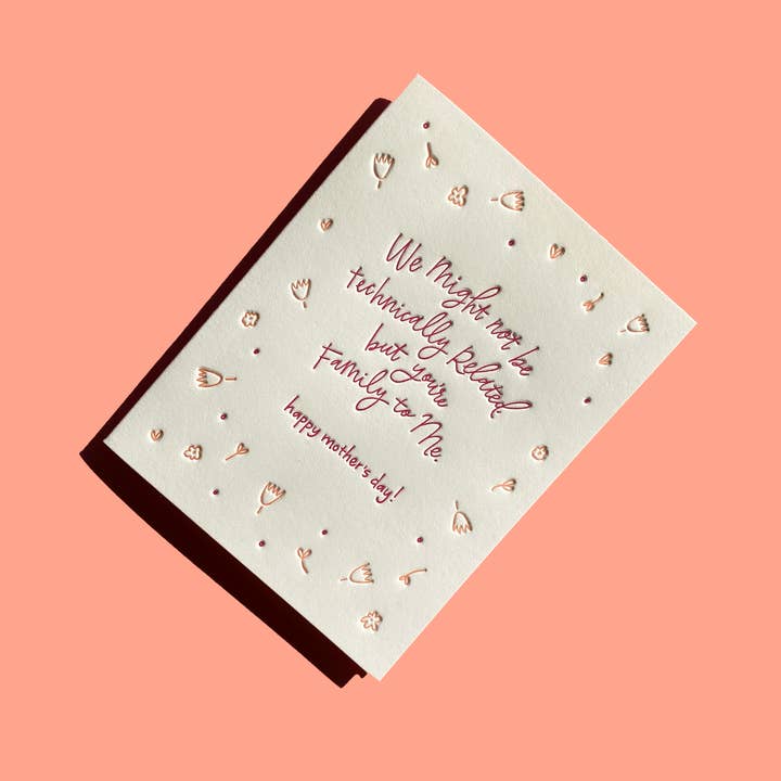 Family to Me Mother's Day card for wholesale by INK MEETS PAPER