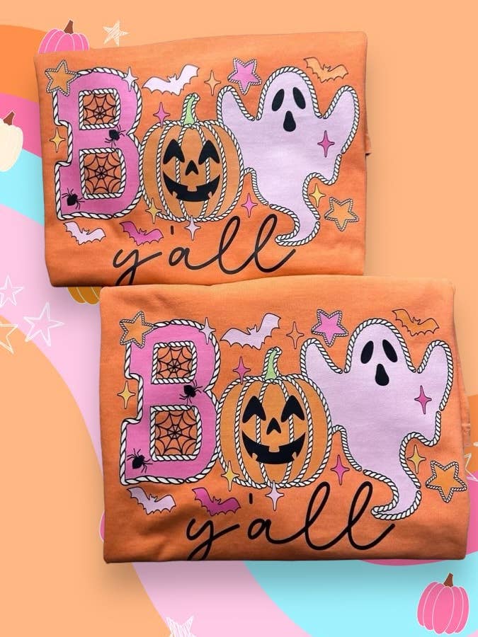 Boo Yall Kurzarm-T-Shirt für den Großhandel von Front Porch Boutique