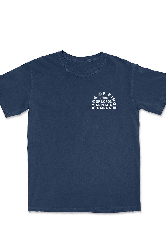 Hope Outfitters - Wholesale Screen Printed T-Shirt - Unisex - Navy Names of God Graphic Tee1
