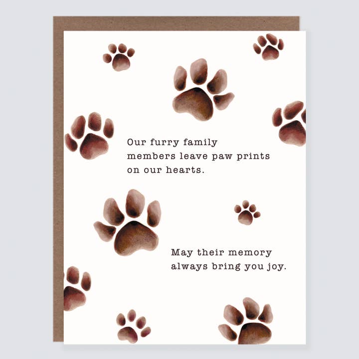 Pet Paws | Pet Sympathy Card for wholesale by Morgan Swank Studio