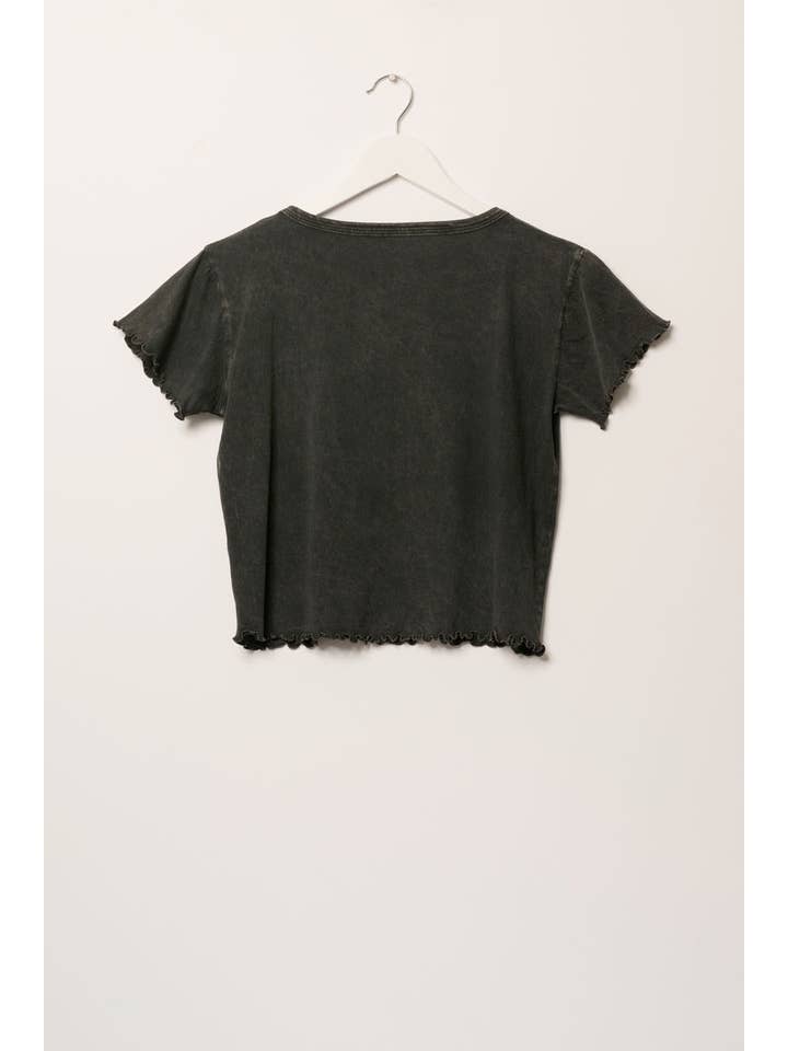 CARVÃO VEGETAL Tee Gráfica Mon Amour Pescoço Redondo Borda Alface para venda a revendedores na Faire2