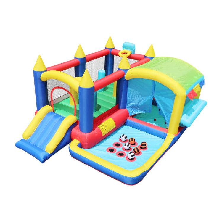 39F Inc. - Wholesale Inflatables - 7 in 1 Inflatable Bouncy House Castle with Ball Pit for Kids8