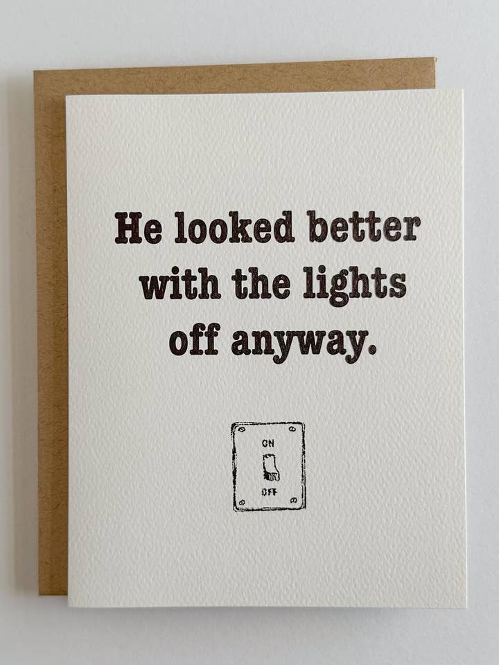 Better with the Lights Off Breakup for wholesale by Wild Card Creations