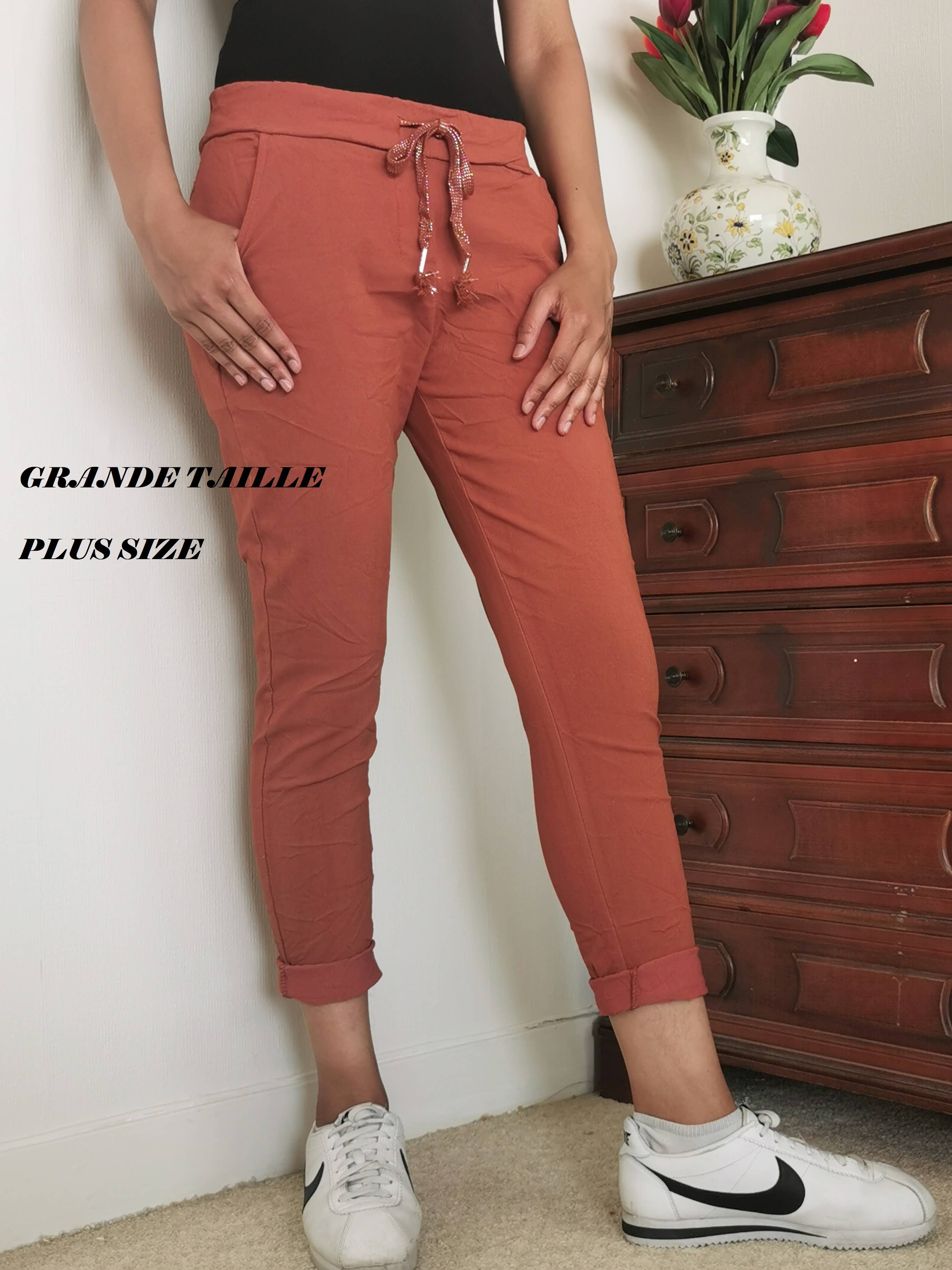 ZAFA PARIS - Wholesale Pants – Women's - 74FB0P002-PLUS size-pantajogg with pouch40