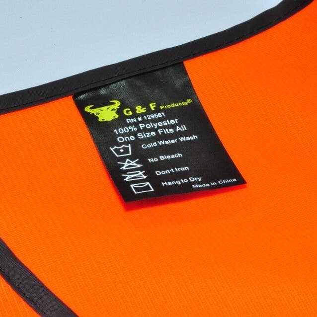 G & F Products - Wholesale Safety Vest - Unisex - Industrial Safety Vest With Reflective Stripes - Orange4