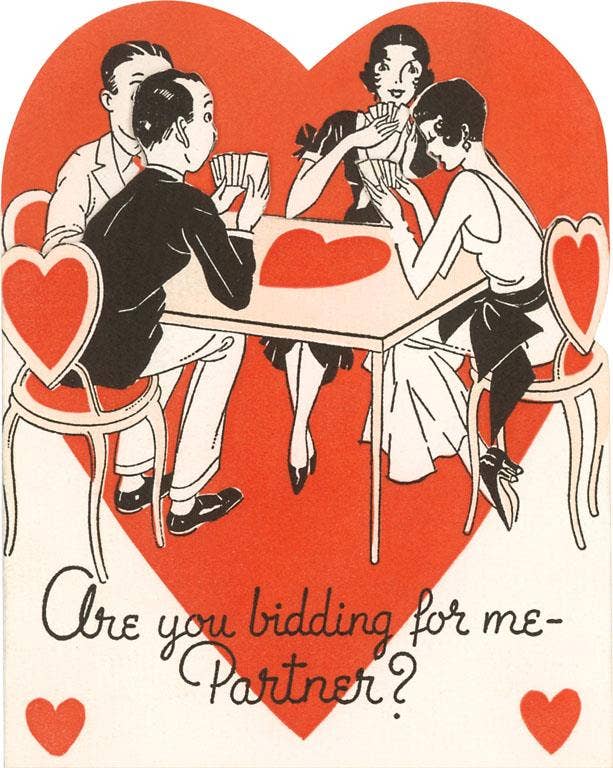 Found Image Press - Wholesale Postcard - Postcard VL-240 Twenties Bridge Game, Valentine0