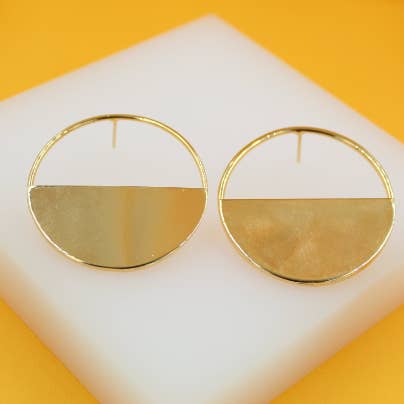 Designige Hoops mit 18-karätigem Gold/Rhodium für den Großhandel von MIA Jewelry