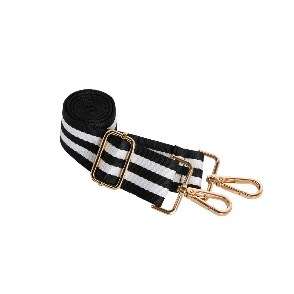 WanderFull - Wholesale Crossbody Bag - Women's - White Ripstop HydroBag with Black and White Striped Strap4