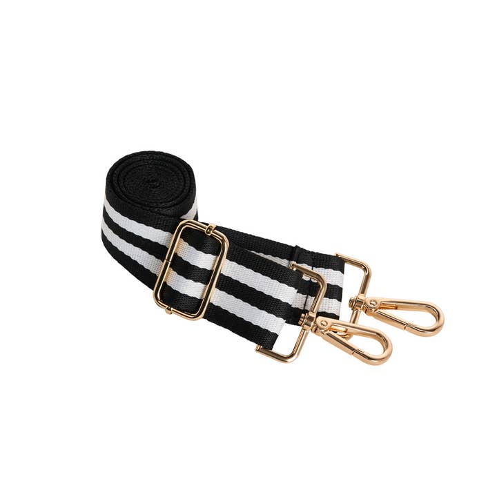 WanderFull - Wholesale Crossbody Bag - Women's - White Ripstop HydroBag with Black and White Striped Strap4