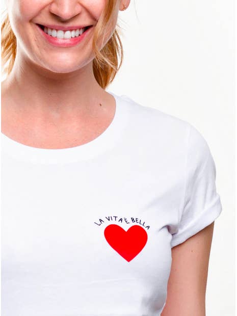 La Vita è Bella Women's T-shirt for wholesale by Tshirt Corner