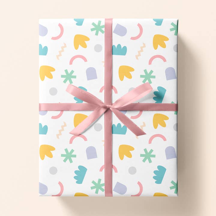 Foglio di Carta da Regalo Astratta Bianca | Occasione per Confezione Regalo per la vendita all'ingrosso da parte di Jeff and the Squirrel