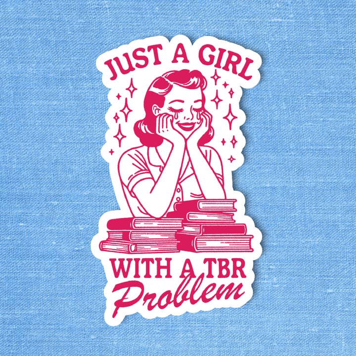 TBR sticker, Bookstore sticker, Bookish sticker, Retro for wholesale by Radical Buttons