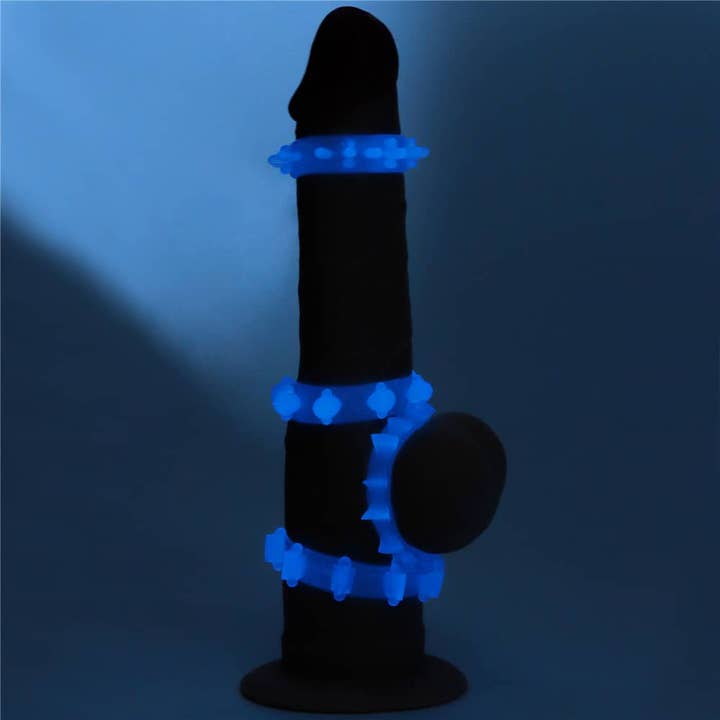 LOVETOY - Wholesale Sex Toy - Glow in the Dark Stretchy Penis Ring 4 Pcs2