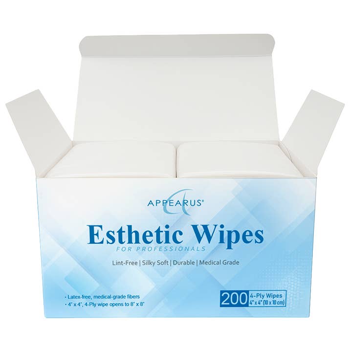 Appearus Products Corp. - Wholesale Face & Body Wipes - 4x4 Esthetic Facial Wipes – Medical-Grade, Lint-Free, Soft