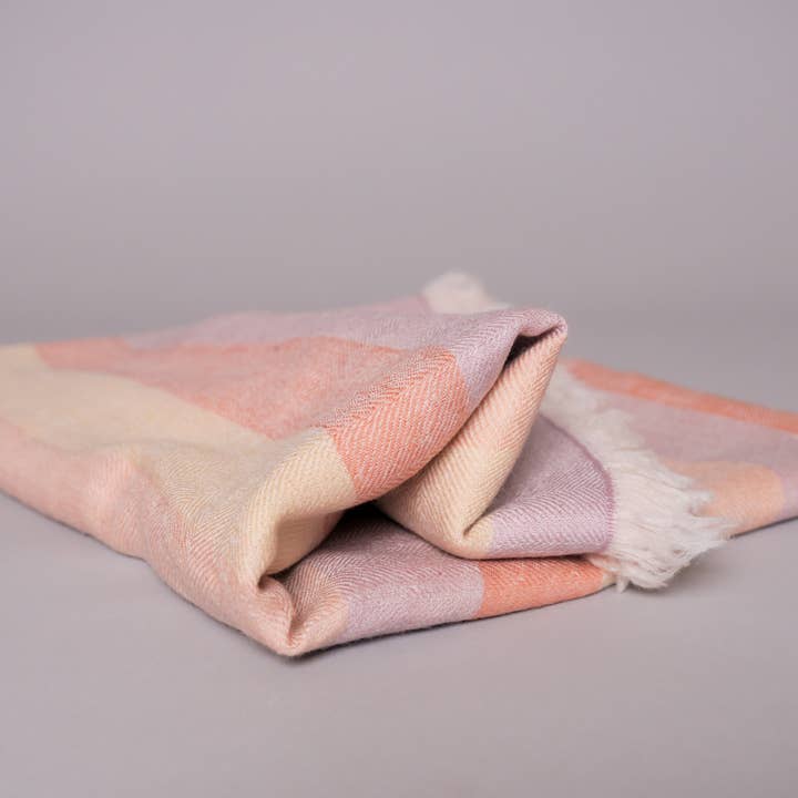 Storie - Wholesale Scarf - Women's - Himalaya Sunset, hand loomed fine cashmere wool scarf1