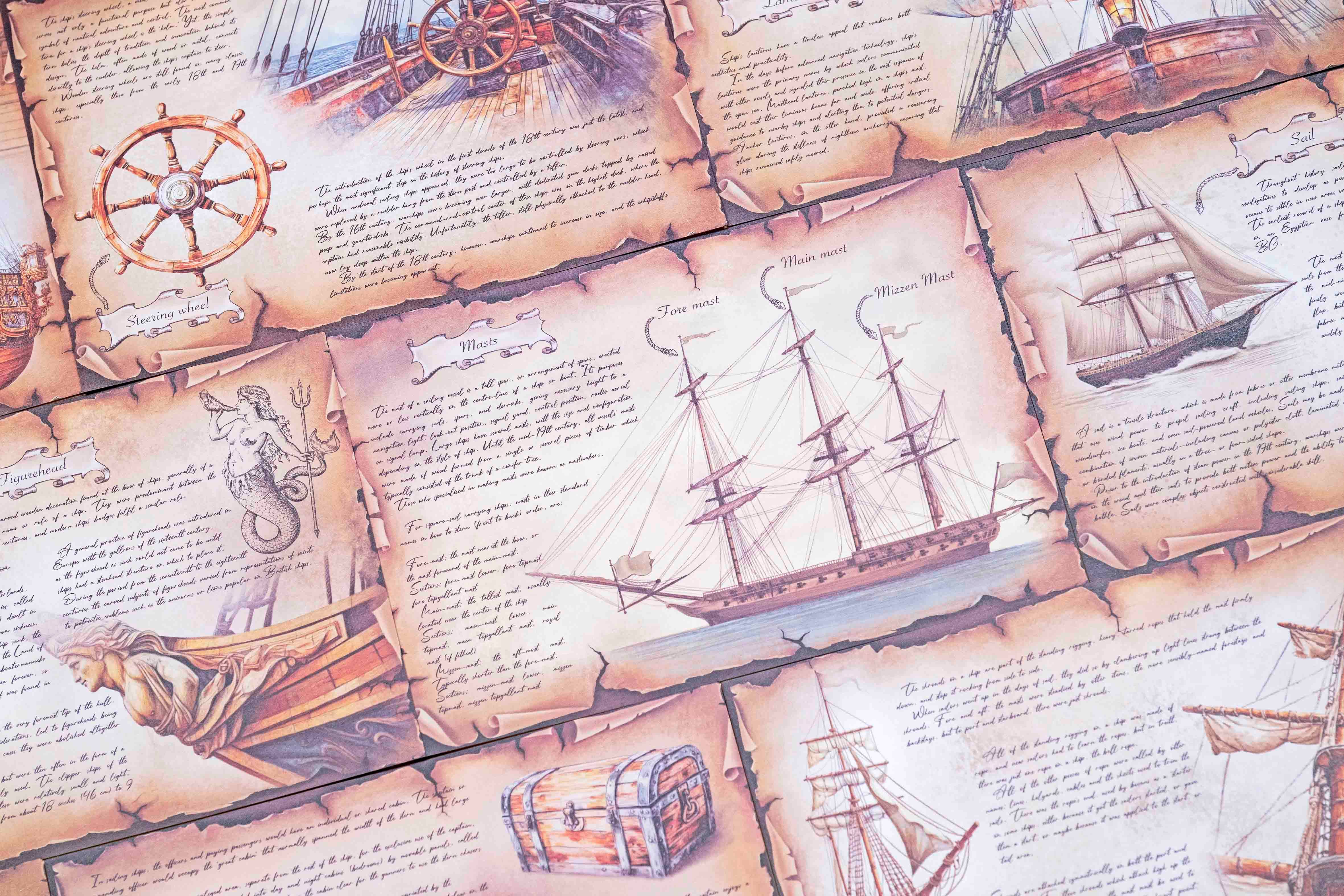 CoraCreaCrafts - Wholesale Craft Supplies - Sailing Ships Paper Set1