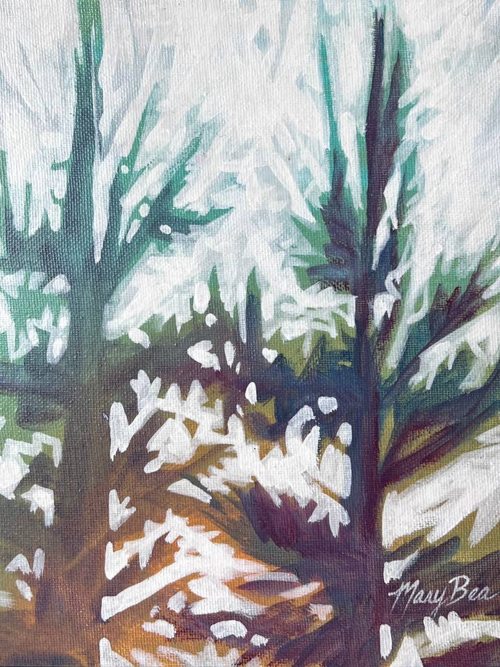 "Vänner" 10x10 Original för wholesale av Mary Bea Art