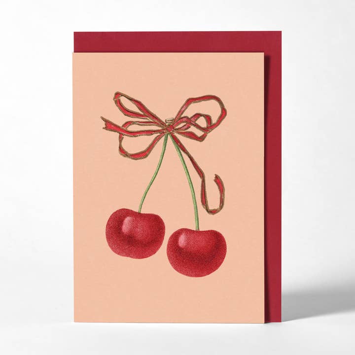 Tarjeta de felicitación - Cerezas para venta al por mayor de Roomytown