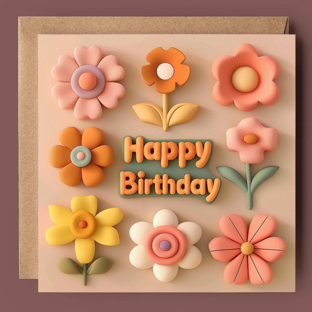 Good Post Day - Vendita all'ingrosso Biglietti di auguri - Buon Compleanno Carta Stampata 2D Flower Power1