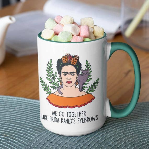 Ink Pop - Wholesale Coffee Mug - We Go Together Like Frida Kahlo's Eyebrows