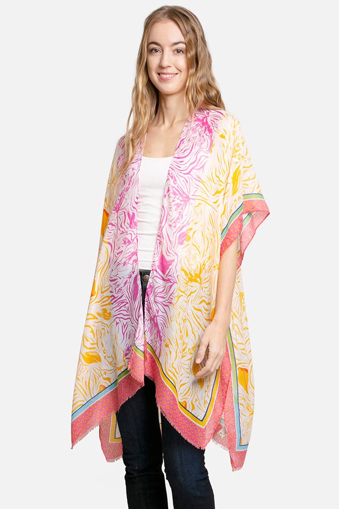 Hana - Venta al por mayor Camisola de baño - Mujer - Cubierta ondulada con estampado mixto0